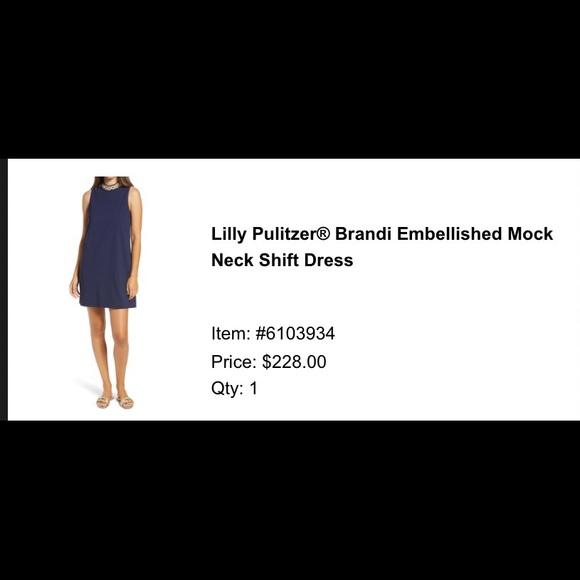 Lilly Pulitzer size 2 navy dress. Like new! - Picture 3 of 3